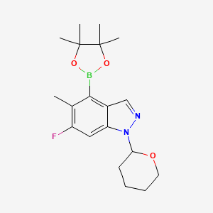 6-Fluoro-5-methyl-1-(tetrahydro-2H-pyran-2-yl)-4-(4,4,5,5-tetramethyl-1,3,2-dioxaborolan-2-yl)-1H-indazole