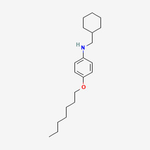 molecular formula C20H33NO B1389350 N-(Cyclohexylmethyl)-4-(heptyloxy)aniline CAS No. 1040689-80-2