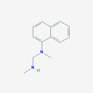 molecular formula C13H16N2 B13893511 N-N-Dimethyl-N-naphthalen-1-yl-methanediamine 