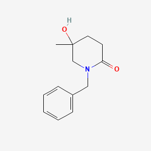 molecular formula C13H17NO2 B13893524 1-Benzyl-5-hydroxy-5-methylpiperidin-2-one CAS No. 664364-44-7