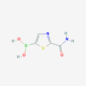 molecular formula C4H5BN2O3S B13893535 (2-Carbamoyl-1,3-thiazol-5-yl)boronic acid 