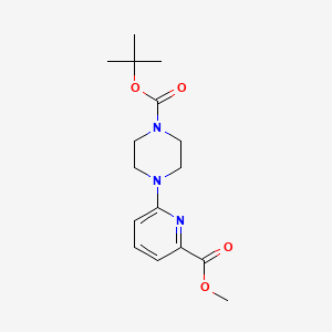 molecular formula C16H23N3O4 B13893545 Tert-butyl 4-(6-methoxycarbonyl-2-pyridyl)piperazine-1-carboxylate 