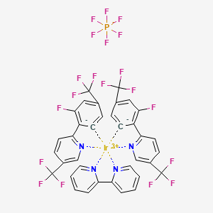 2-[2-fluoro-4-(trifluoromethyl)benzene-6-id-1-yl]-5-(trifluoromethyl)pyridine;iridium(3+);2-pyridin-2-ylpyridine;hexafluorophosphate