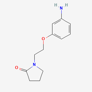 molecular formula C12H16N2O2 B13893557 1-(2-(3-Aminophenoxy)ethyl)pyrrolidin-2-one 