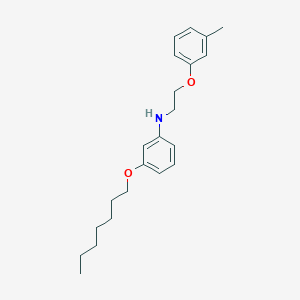 molecular formula C22H31NO2 B1389359 3-(Heptyloxy)-N-[2-(3-methylphenoxy)ethyl]aniline CAS No. 1040679-97-7