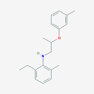 molecular formula C19H25NO B1389367 2-Ethyl-6-methyl-N-[2-(3-methylphenoxy)propyl]-aniline CAS No. 1040684-38-5