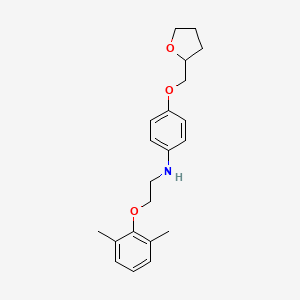 molecular formula C21H27NO3 B1389369 N-[2-(2,6-Dimethylphenoxy)ethyl]-4-(tetrahydro-2-furanylmethoxy)aniline CAS No. 1040690-16-1