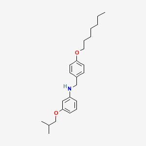 molecular formula C24H35NO2 B1389371 N-[4-(Heptyloxy)benzyl]-3-isobutoxyaniline CAS No. 1040681-10-4