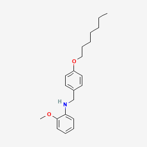 molecular formula C21H29NO2 B1389377 N-[4-(Heptyloxy)benzyl]-2-methoxyaniline CAS No. 1040684-12-5