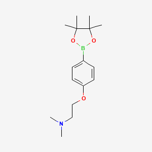 B1389378 N,N-Dimethyl-2-(4-(4,4,5,5-tetramethyl-1,3,2-dioxaborolan-2-yl)phenoxy)ethanamine CAS No. 873078-93-4