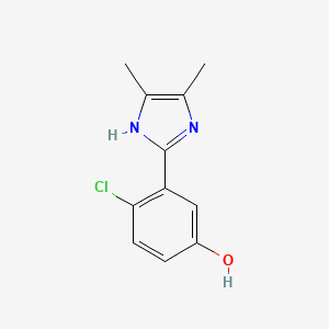 4-chloro-3-(4,5-dimethyl-1H-imidazol-2-yl)phenol