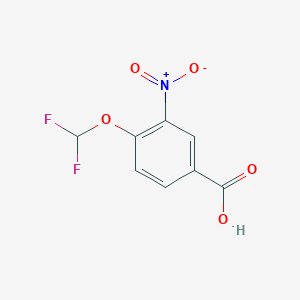 molecular formula C8H5F2NO5 B1389383 4-(Difluoromethoxy)-3-nitrobenzoic acid CAS No. 906747-90-8