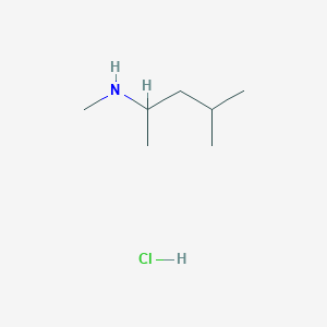 molecular formula C7H18ClN B1389386 N,4-Dimethyl-2-pentanamine hydrochloride CAS No. 89979-62-4