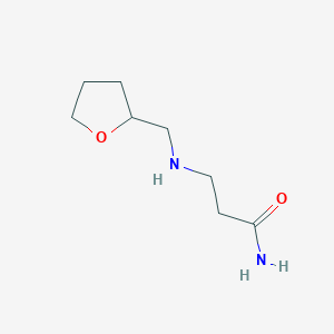molecular formula C8H16N2O2 B1389389 3-[(Tetrahydro-2-furanylmethyl)amino]propanamide CAS No. 1040688-88-7