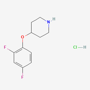 molecular formula C11H14ClF2NO B1389398 4-(2,4-二氟苯氧基)哌啶盐酸盐 CAS No. 1171775-66-8