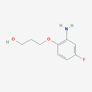 molecular formula C9H12FNO2 B1389402 3-(2-Amino-4-fluorophenoxy)propan-1-ol CAS No. 1152569-61-3