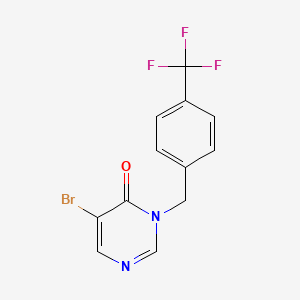 5-Bromo-3-(4-(trifluoromethyl)benzyl)pyrimidin-4(3h)-one