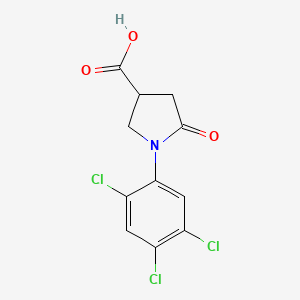 molecular formula C11H8Cl3NO3 B1389404 5-Oxo-1-(2,4,5-trichlorophenyl)pyrrolidine-3-carboxylic acid CAS No. 91058-46-7