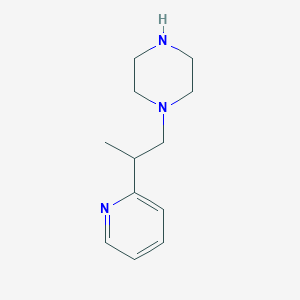 molecular formula C12H19N3 B13894082 1-(2-Pyridin-2-ylpropyl)piperazine 