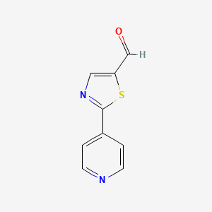 molecular formula C9H6N2OS B1389413 2-(Pyridin-4-YL)thiazole-5-carbaldehyde CAS No. 21346-36-1