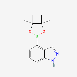 molecular formula C13H17BN2O2 B1389417 4-(4,4,5,5-Tetramethyl-1,3,2-dioxaborolan-2-YL)-1H-indazole CAS No. 885618-33-7
