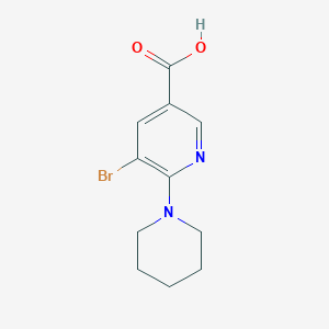 5-Bromo-6-piperidin-1-ylnicotinic acid