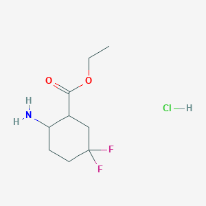 Ethyl 2-amino-5,5-difluorocyclohexane-1-carboxylate;hydrochloride