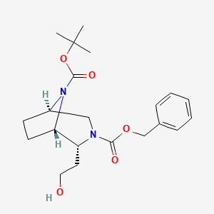 O3-Benzyl O8-tert-butyl endo-2-(2-hydroxyethyl)-3,8-diazabicyclo[3.2.1]octane-3,8-dicarboxylate