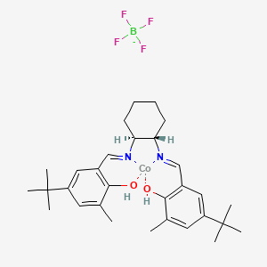 4-tert-butyl-2-[[(1S,2S)-2-[(5-tert-butyl-2-hydroxy-3-methylphenyl)methylideneamino]cyclohexyl]iminomethyl]-6-methylphenol;cobalt;tetrafluoroborate