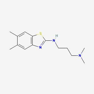 molecular formula C14H21N3S B1389428 N'-(5,6-dimethyl-1,3-benzothiazol-2-yl)-N,N-dimethylpropane-1,3-diamine CAS No. 1177361-87-3