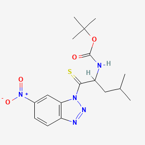 tert-butyl N-[4-methyl-1-(6-nitrobenzotriazol-1-yl)-1-sulfanylidenepentan-2-yl]carbamate