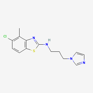 molecular formula C14H15ClN4S B1389429 N-(3-(1H-imidazol-1-yl)propyl)-5-chloro-4-methylbenzo[d]thiazol-2-amine CAS No. 1177300-68-3