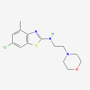 molecular formula C14H18ClN3OS B1389430 6-chloro-4-methyl-N-(2-morpholinoethyl)benzo[d]thiazol-2-amine CAS No. 1206992-81-5