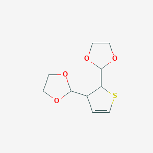 molecular formula C10H14O4S B13894309 2-[2-(1,3-Dioxolan-2-yl)-2,3-dihydrothiophen-3-yl]-1,3-dioxolane 