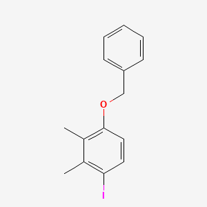 molecular formula C15H15IO B13894326 1-(Benzyloxy)-4-iodo-2,3-dimethylbenzene 