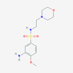 molecular formula C13H21N3O4S B13894345 3-amino-4-methoxy-N-(2-morpholin-4-ylethyl)benzenesulfonamide 