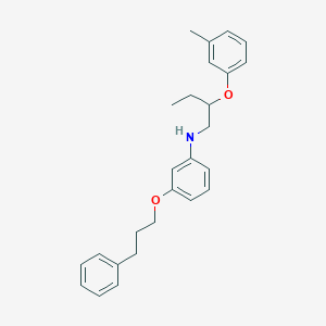 molecular formula C26H31NO2 B1389445 N-[2-(3-Methylphenoxy)butyl]-3-(3-phenylpropoxy)aniline CAS No. 1040690-69-4