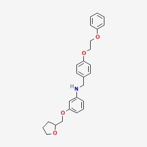 molecular formula C26H29NO4 B1389446 N-[4-(2-Phenoxyethoxy)benzyl]-3-(tetrahydro-2-furanylmethoxy)aniline CAS No. 1040681-52-4