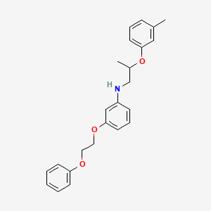 molecular formula C24H27NO3 B1389457 N-[2-(3-Methylphenoxy)propyl]-3-(2-phenoxyethoxy)aniline CAS No. 1040686-29-0
