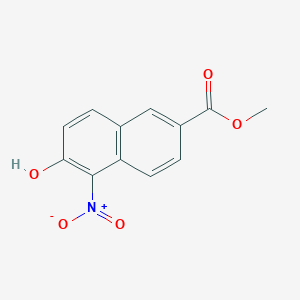 molecular formula C12H9NO5 B13894604 Methyl 6-hydroxy-5-nitronaphthalene-2-carboxylate 