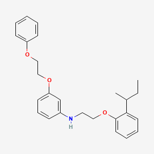 molecular formula C26H31NO3 B1389461 N-{2-[2-(Sec-butyl)phenoxy]ethyl}-3-(2-phenoxyethoxy)aniline CAS No. 1040686-00-7
