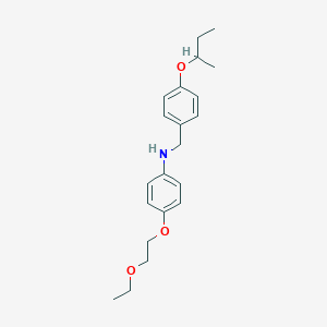molecular formula C21H29NO3 B1389462 N-[4-(Sec-butoxy)benzyl]-4-(2-ethoxyethoxy)aniline CAS No. 1040687-32-8