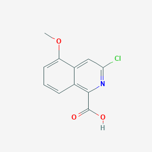 molecular formula C11H8ClNO3 B13894630 3-Chloro-5-methoxyisoquinoline-1-carboxylic acid 