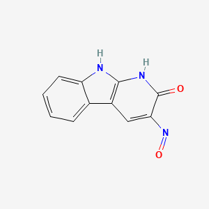 molecular formula C11H7N3O2 B13894638 9H-Pyrido(2,3-b)indol-2-ol, 3-nitroso- CAS No. 79515-54-1