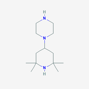 molecular formula C13H27N3 B13894653 1-(2,2,6,6-Tetramethylpiperidin-4-yl)piperazine 