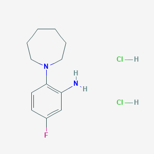 molecular formula C12H19Cl2FN2 B1389468 2-Azepan-1-YL-5-fluoro-phenylamine dihydrochloride CAS No. 1185053-76-2