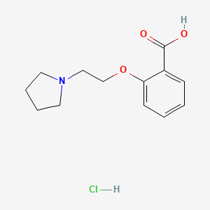 molecular formula C13H18ClNO3 B1389470 2-(2-Pyrrolidin-1-YL-ethoxy)-benzoic acid hydrochloride CAS No. 1185060-16-5