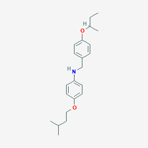 molecular formula C22H31NO2 B1389471 N-[4-(Sec-butoxy)benzyl]-4-(isopentyloxy)aniline CAS No. 1040689-55-1