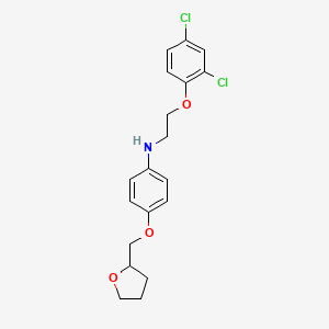 molecular formula C19H21Cl2NO3 B1389473 N-[2-(2,4-Dichlorophenoxy)ethyl]-4-(tetrahydro-2-furanylmethoxy)aniline CAS No. 1040690-23-0