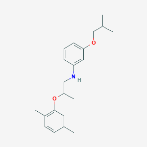molecular formula C21H29NO2 B1389474 N-[2-(2,5-Dimethylphenoxy)propyl]-3-isobutoxyaniline CAS No. 1040681-04-6
